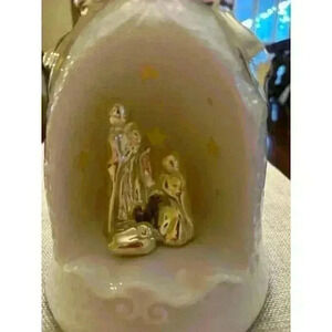 Home Reflections Lit Ceramic Bell with Nativity‎ scene